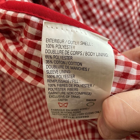 UTEX DESIGN Sz L Quilted Patchwork Pockets Gingham Lining Button Closure Jacket - Picture 2 of 13